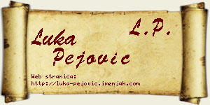 Luka Pejović vizit kartica